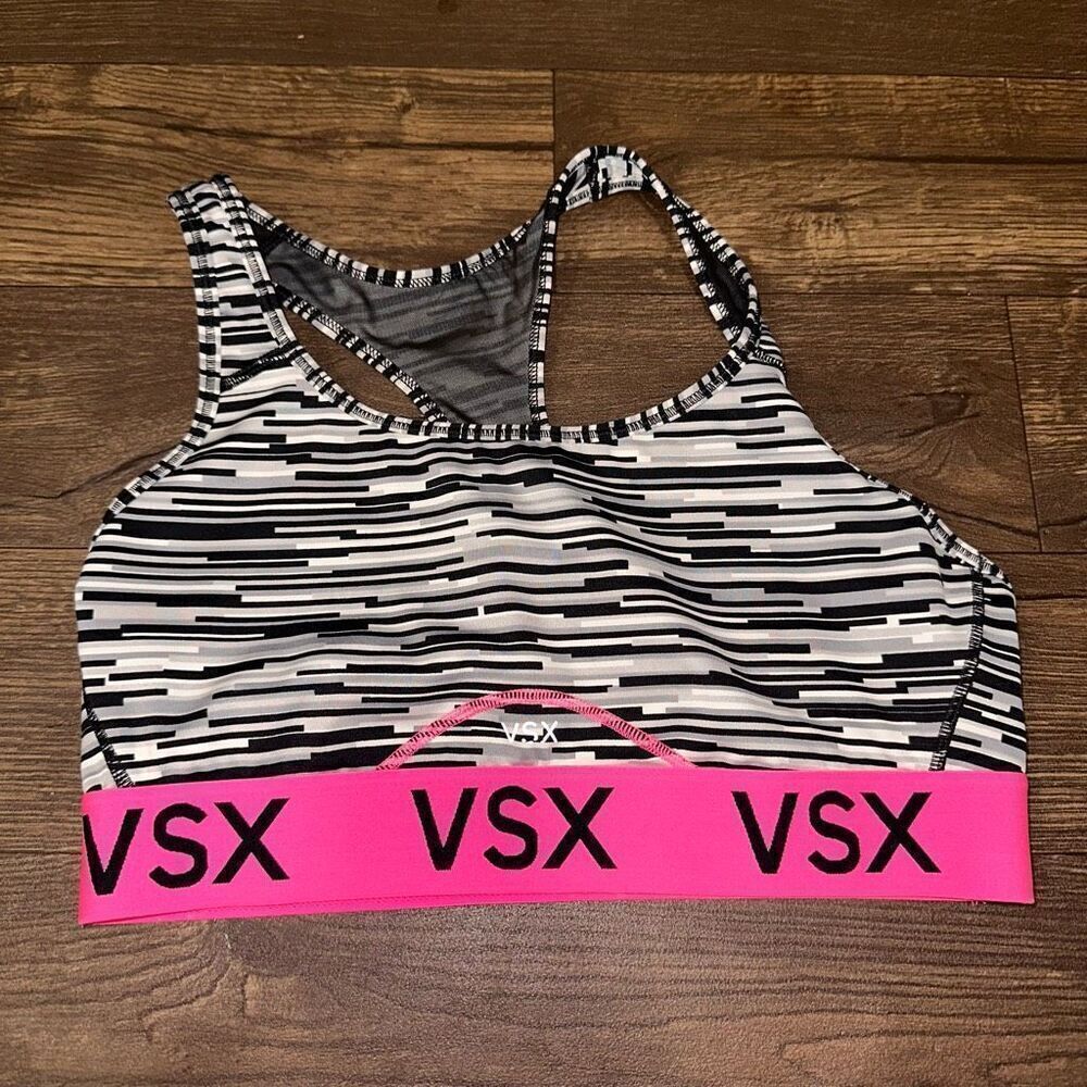 VSX Victoria’s Secret black & pink S sports athletic bra